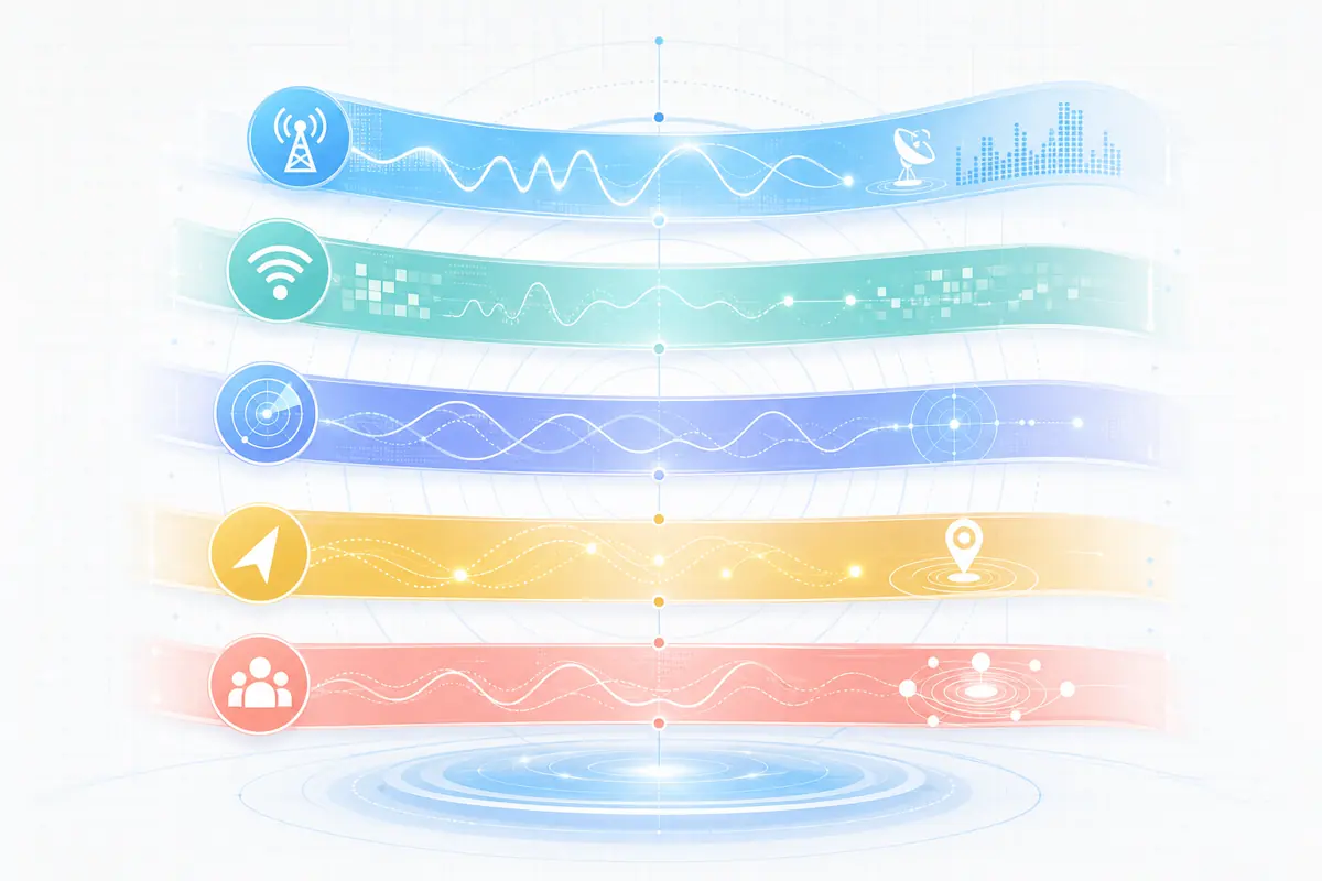 五条教育化频谱通道的浅色科普插图